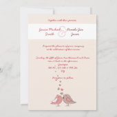 Liebe-Vögel, die Einladung Wedding sind (Rückseite)