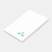 Liebe-Vögel, die vom Herzen singen Post-it Klebezettel (angewinkelt)