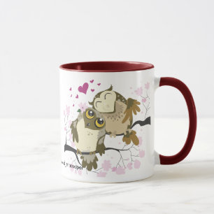 Liebe-Vogel-Eulen-Tasse Tasse
