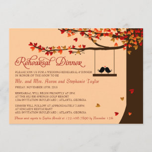 Liebe-Vogel-fallendes Herz-Proben-Abendessen Einladung