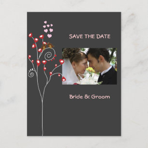 LIEBE VÖGEL/FOTO SAVE THE DATE/DIY BCKGRND ANKÜNDIGUNGSPOSTKARTE
