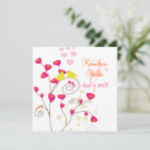 Liebe Vögel, fügen Sie Ihren Hintergrund. Einladung (Stehend Vorderseite)