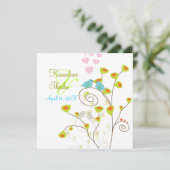 Liebe Vögel, fügen Sie Ihren Hintergrund. Einladung (Stehend Vorderseite)