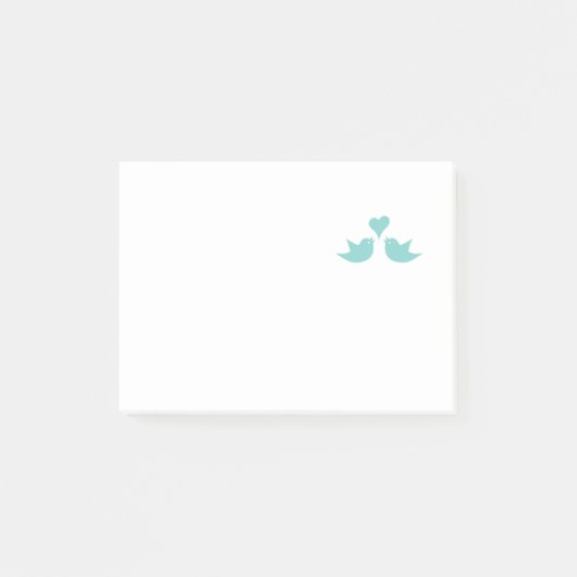 Liebe Vögel Gesang vom Herzen Post-it Klebezettel (Vorderseite)