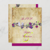 LIEBE VÖGEL, GROSSE RSVPs/DIY-Farbe RSVP Karte (Vorne/Hinten)