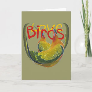 Liebe-Vogel-Gruß-Karte Karte