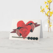 Liebe-Vogel-Gruß-Karte Karte (Gelbe Blume)