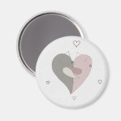 Liebe Vögel Herz Magnet (Vorderseite/Rückseite)