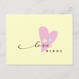 Liebe Vögel & Herz Postkarte