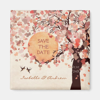 Liebe Vögel - Hochzeit im Herbst Speichern Sie das Magnet