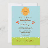 Liebe Vögel in einem Baum (Tag) Einladung Hochzeit (Rückseite)