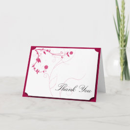 Liebe Vögel in Rosa und Weiß Vielen Dank Dankeskarte