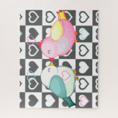 Liebe Vogel Jigsaw Puzzle mit Herz (Vertikal)