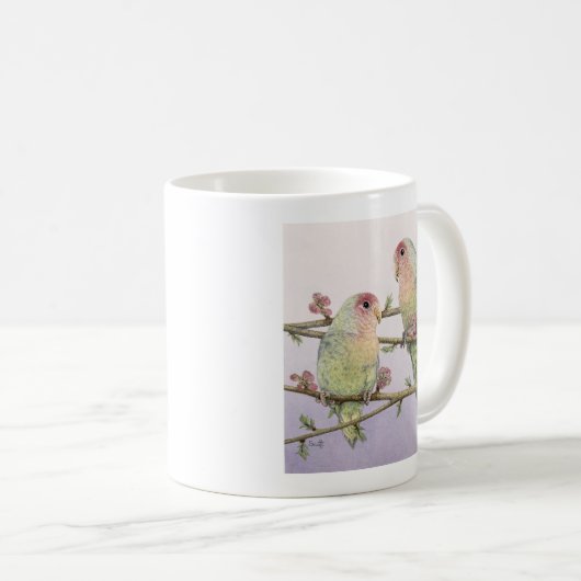 Liebe-Vögel Kaffeetasse (VorderseiteRechts)