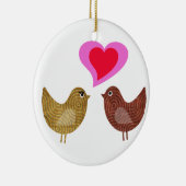 Liebe-Vögel Keramik Ornament (Rechts)