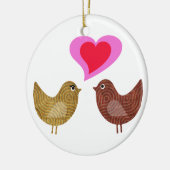 Liebe-Vögel Keramik Ornament (Links)
