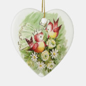 Liebe-Vögel Keramik Ornament (Rechts)