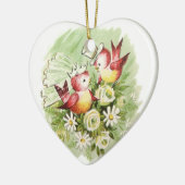 Liebe-Vögel Keramik Ornament (Links)