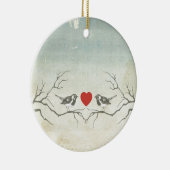 Liebe-Vögel Keramikornament (Rechts)