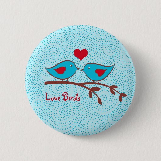Liebe-Vogel-Knopf Button (Vorderseite)