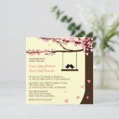 Liebe-Vogel-laden fallende Einladung (Stehend Vorderseite)