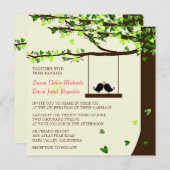 Liebe-Vogel-laden fallende Einladung (Vorne/Hinten)