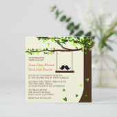 Liebe-Vogel-laden fallende Einladung (Stehend Vorderseite)