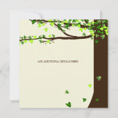 Liebe-Vogel-laden fallende Einladung (Rückseite)