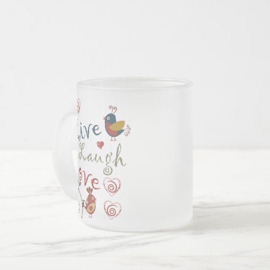 Liebe-Vögel Mattglastasse (Vorderseite Links)