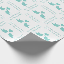 Liebe-Vögel mit Herz-kundenspezifischem Geschenkpapier