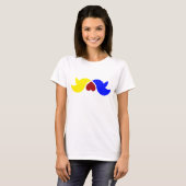 Liebe-Vögel mit Herzen T-Shirt (Vorne ganz)