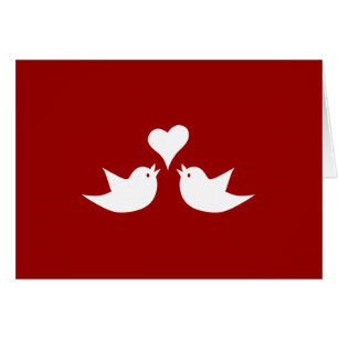 Liebe-Vögel mit Herzen Wedding Enagement