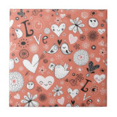 Liebe-Vogel-Muster Fliese (Vorderseite)