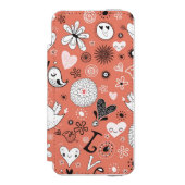 Liebe-Vogel-Muster Incipio iPhone Geldbeutel-Hülle (Folio Vorderseite)