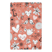 Liebe-Vogel-Muster Mini Klemmbrett (Rückseite)