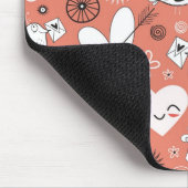 Liebe-Vogel-Muster Mousepad (Ecke)