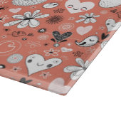 Liebe-Vogel-Muster Schneidebrett (Ecke)
