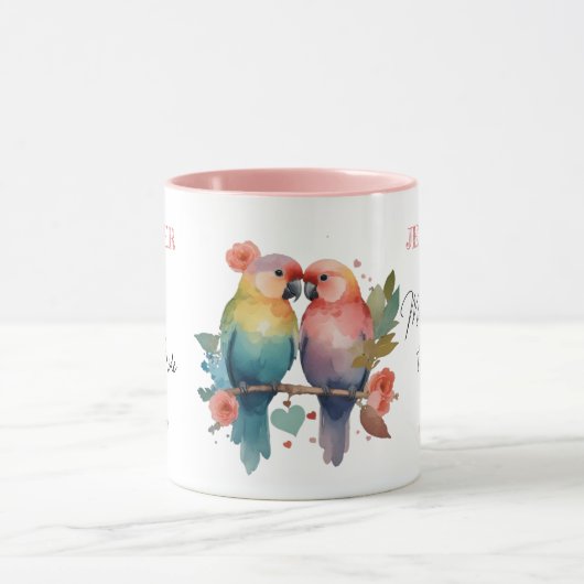 Liebe Vögel Mutter der Braut Tasse (Zentrum)