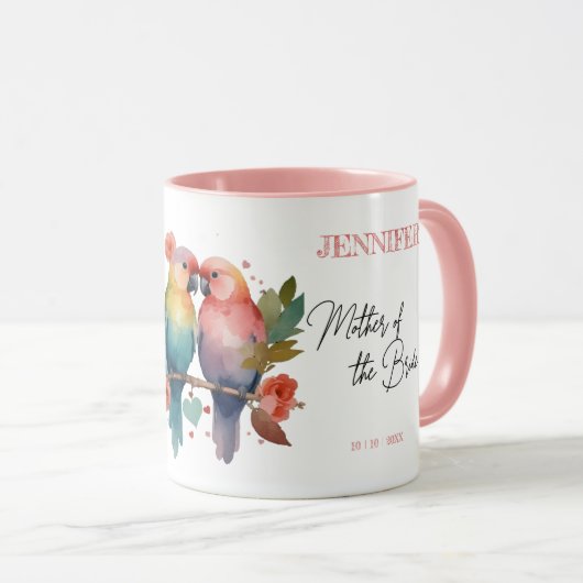 Liebe Vögel Mutter der Braut Tasse (VorderseiteRechts)