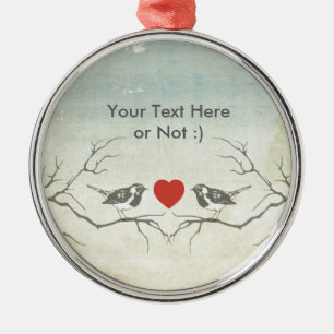 Liebe-Vögel Ornament Aus Metall