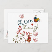 Liebe-Vögel Postkarte (Vorne/Hinten)