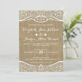 Liebe-Vogel-Rebe-Muster-Hochzeits-Einladung Einladung (Stehend Vorderseite)