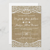 Liebe-Vogel-Rebe-Muster-Hochzeits-Einladung Einladung (Vorne/Hinten)