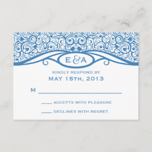 Liebe-Vogel-Rebe-Muster R.S.V.P. RSVP Karte