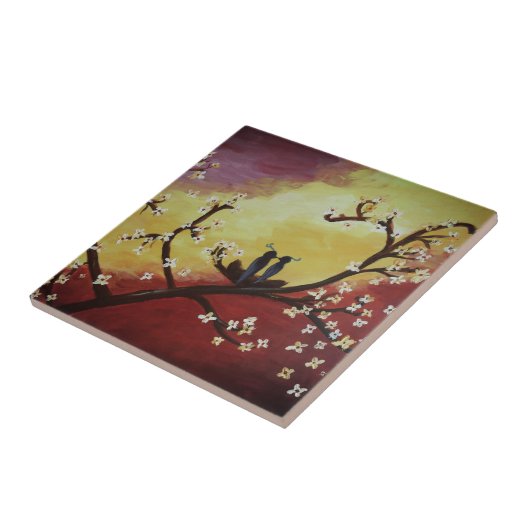 Liebe Vögel Romantisches Foto Fliese (Seite)