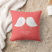 Liebe-Vogel-Rot-Kissen Kissen (Decke)