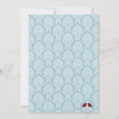 Liebe-Vögel rot u. blaue Einladung (Rückseite)