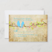 LIEBE VÖGEL, RSVP/DIY-Farbe RSVP Karte (Rückseite)