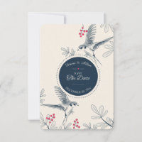 Liebe-Vogel-Save the Date Mitteilung