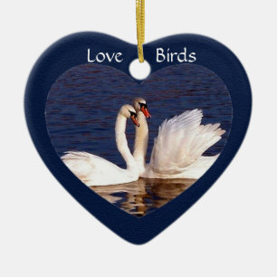 "Liebe-Vogel-" Schwan-Paare Keramikornament